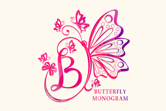Butterfly Monogram Font