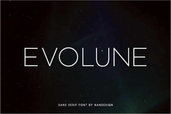 Evolune: A Minimal and Neat Sans Serif Font for Modern Design